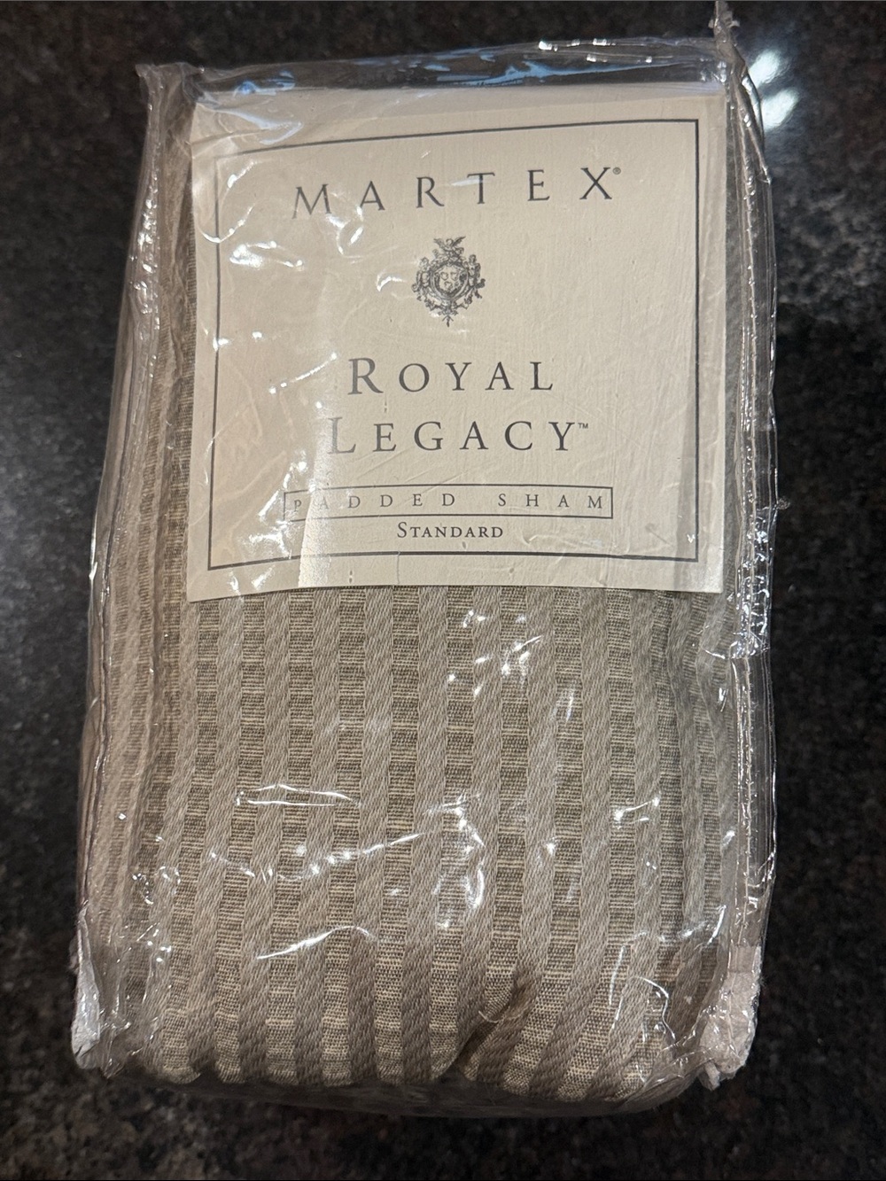 Martex Royal Legacy Padded Sham in Taupe - Standard